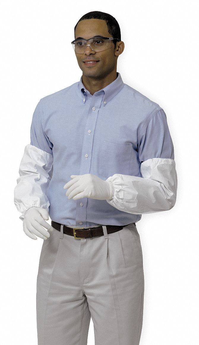 Disposable Sleeves, 18 In. L, White, PK 200