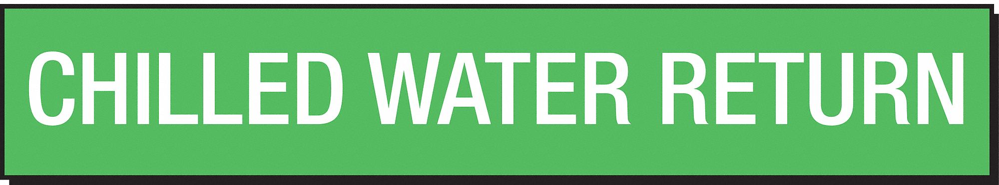Pipe Marker, Chilled Water Return, Green