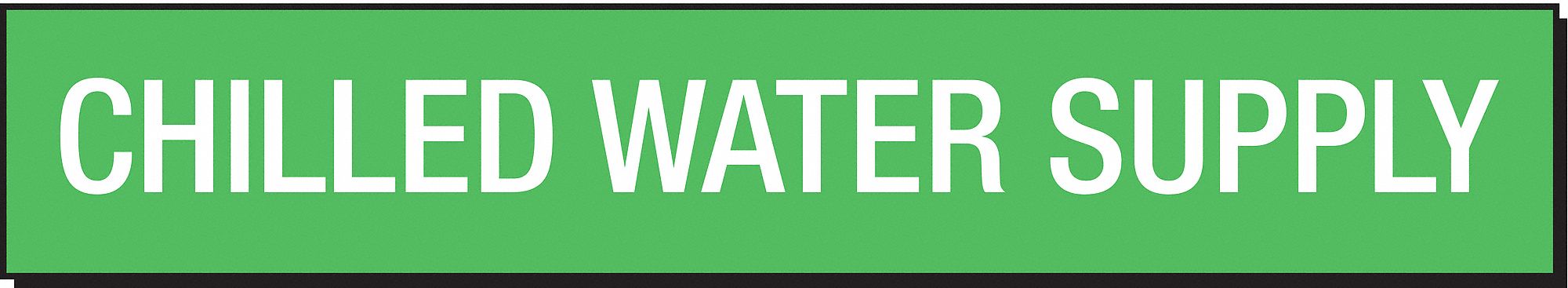 Pipe Marker, Chilled Water Supply, Green