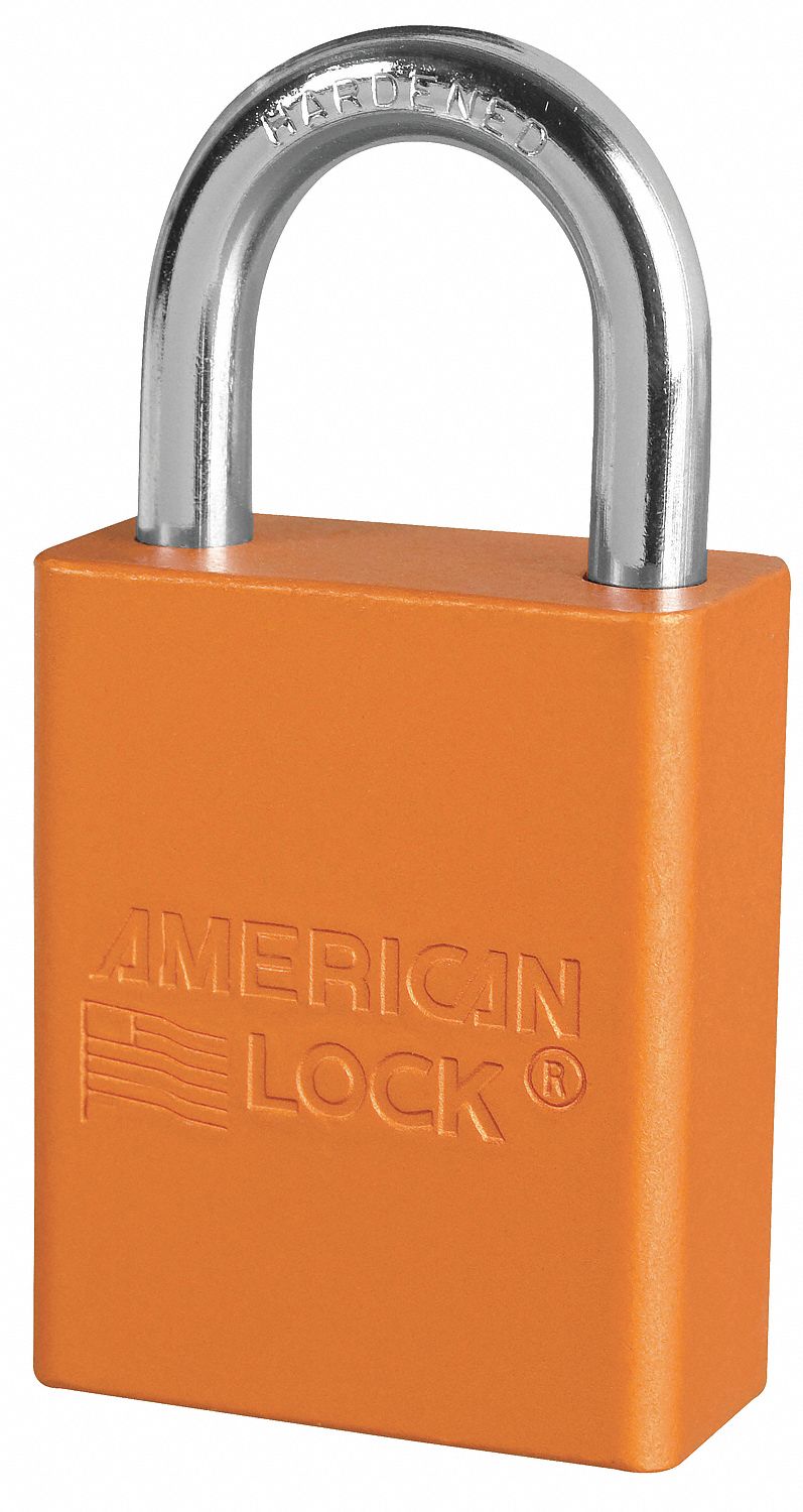Lockout Padlock, KA, Orange, 1/4In., PK12