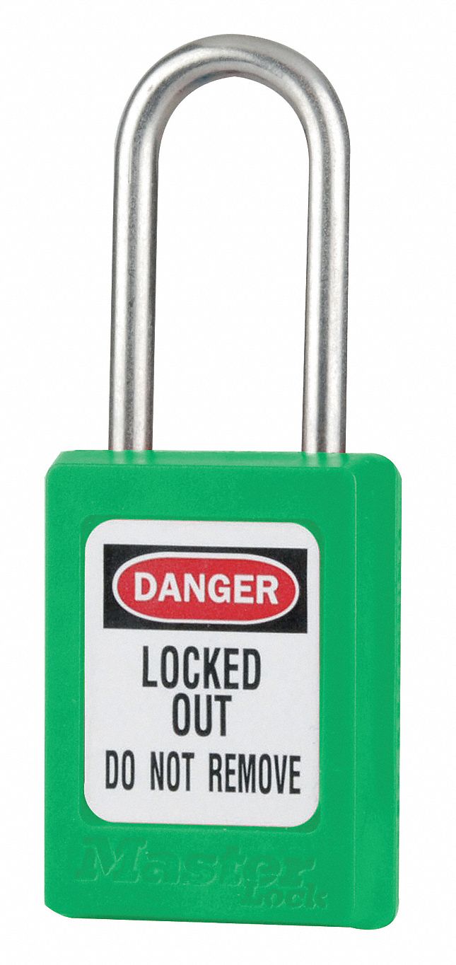 Lockout Padlock, KA, Green, 3/16In., PK12