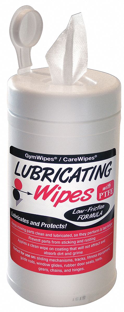 Lubricating Wipes, PTFE, White, None