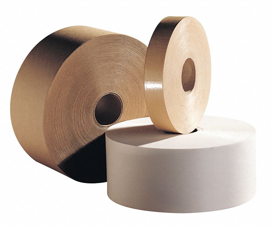 Carton Tape, Paper, Natural, 4Inx600Ft, PK6