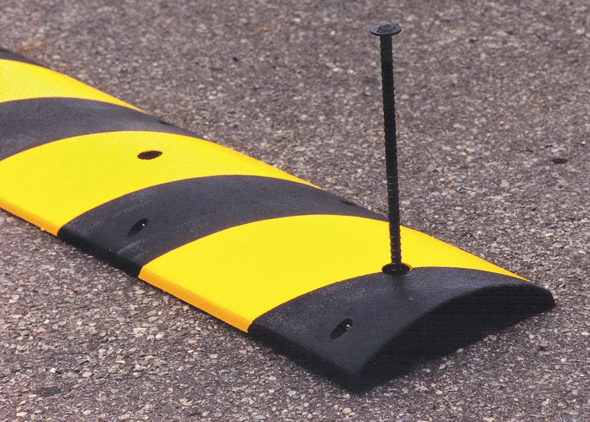 Speed Bump, 12x72, Black w/Yellow Tape