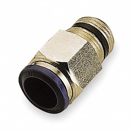 Male Connect, 3/8 In, Tube/MNPT, Brass, PK10