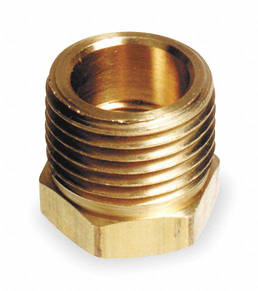 Reducer Bushing, 3/8 x 1/8 In, Brass