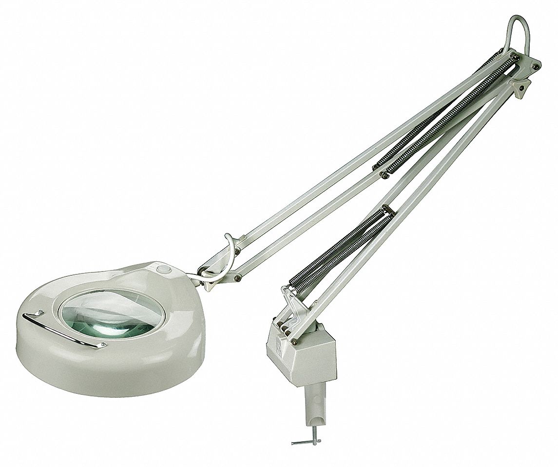 Round Magnifier Light, 2.25, Fluor, White