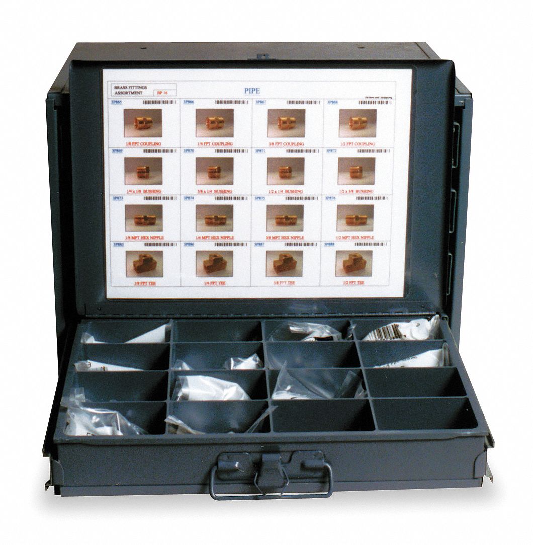 Assorted Fitting Kit, Brass, 70 Piece