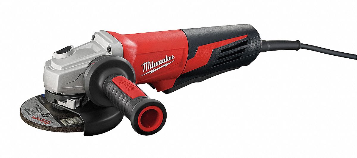Angle Grinder, 6 In, Paddle w/Lock On