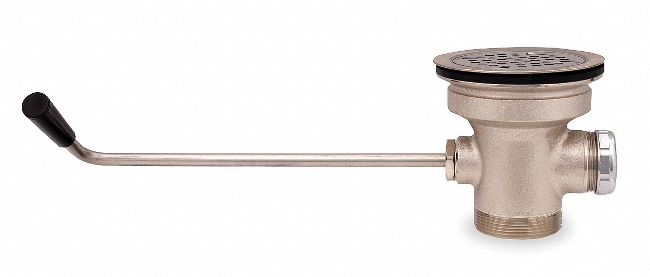 Waste Valve, Cast Bronze, 2 In