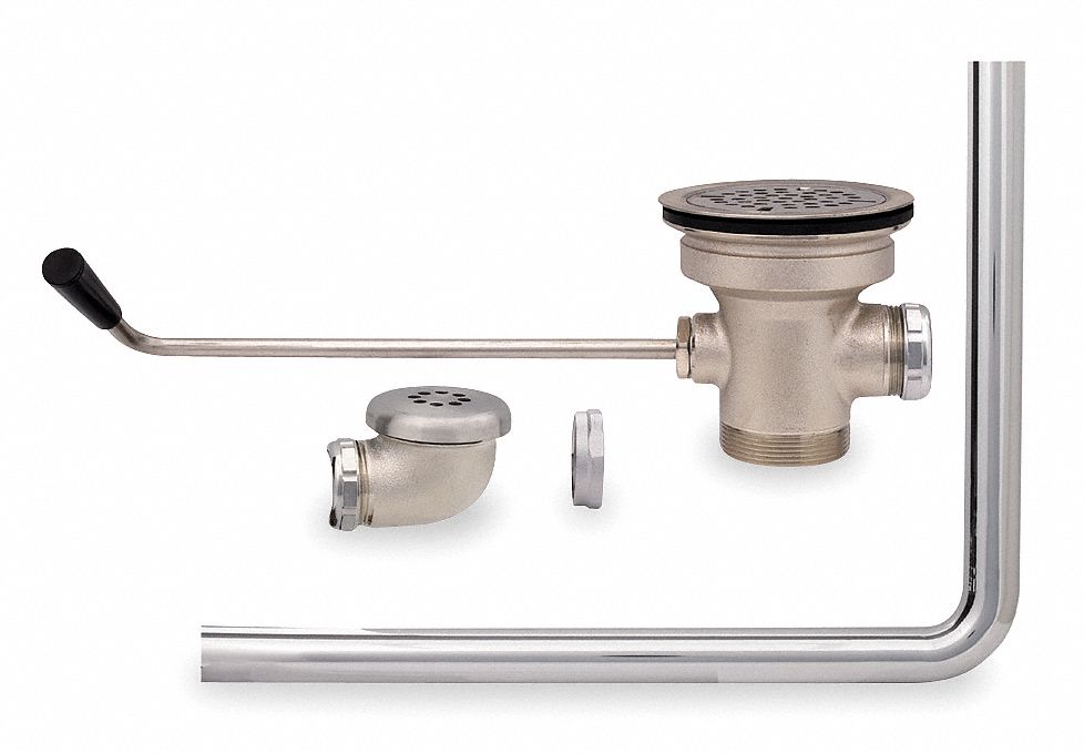 Waste Valve, Cast Bronze, 2 In