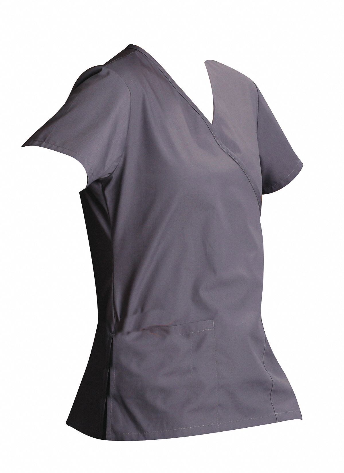 Scrub Shirt, XS, Gray, 4.25 oz.