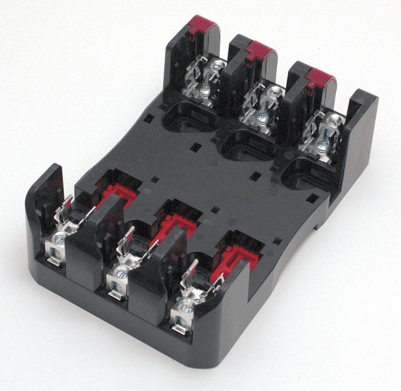 Fuse Holder, 30A, 600V, 3Pole, Box Lug, Indic