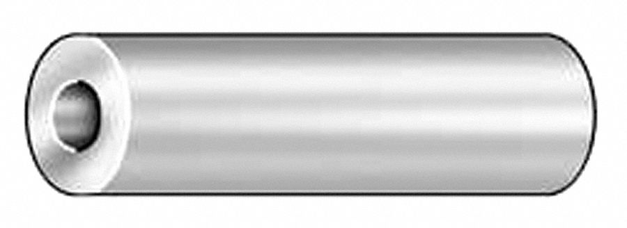 Round Spacer, Alum, #10, 5/8 In L, Pk 10