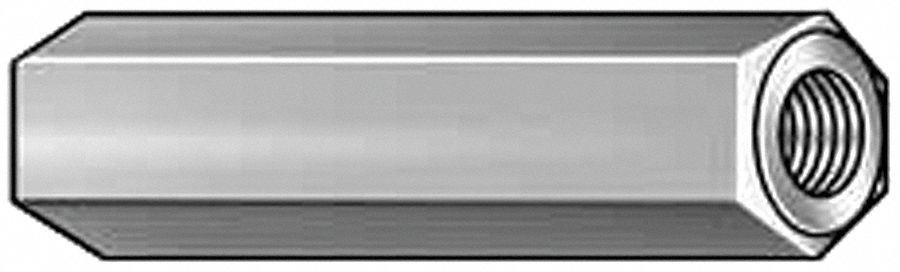 Hex Standoff, Alum, 1/4-20x1 1/2 L, Pk 10