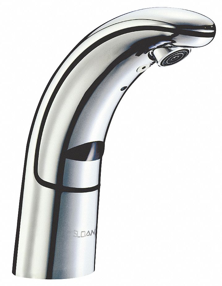 Electronic Lav Faucet, 6-7/8In Spout, 6VDC