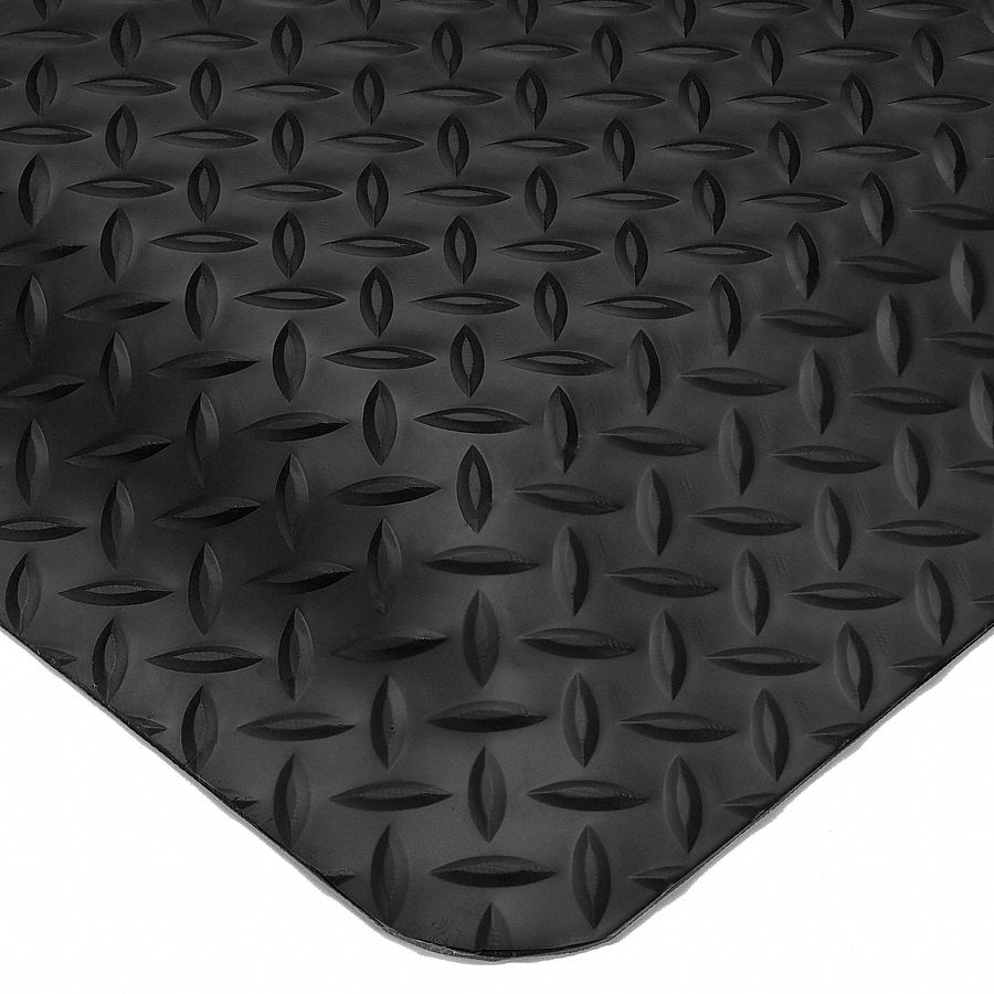 Anti-Fatigue Mat, Dry Area, Black, 3 x 5 ft