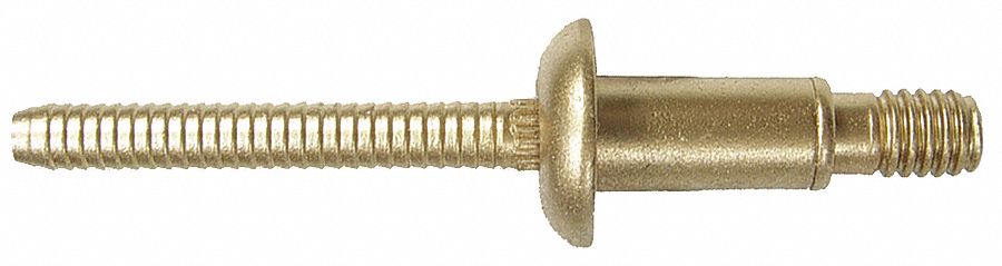 Rivet, Domed, 1/4 In Dia, .189 Grip, Pk25