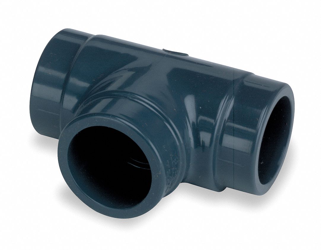 Tee, 2 In, Slip Socket, PVC