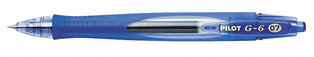 Gel Pen, Retractable, Fine, Blue