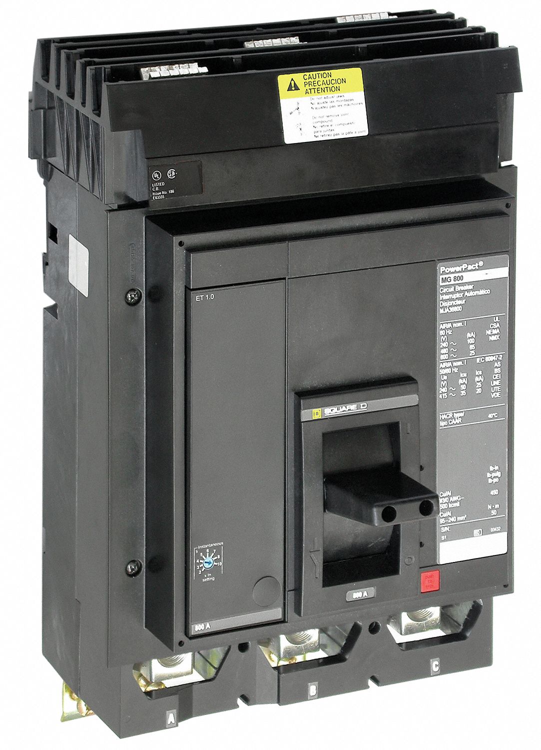 Circuit Breaker, I Line  PB, 600A, 1 Phase