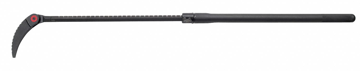 Extendable Pry Bar, 48 In. OAL, Steel, Blk