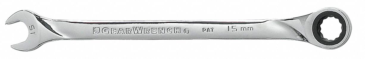 Ratcheting Combination Wrench, 15mm
