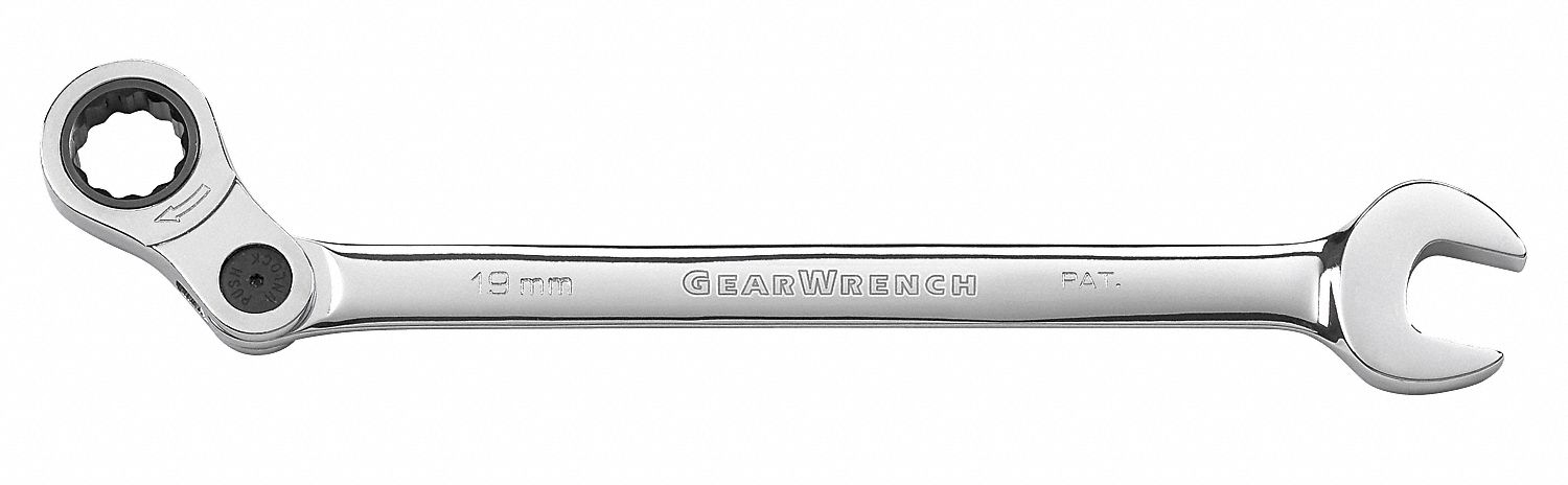 Ratcheting Combo Wrench, 11mm, Indexable