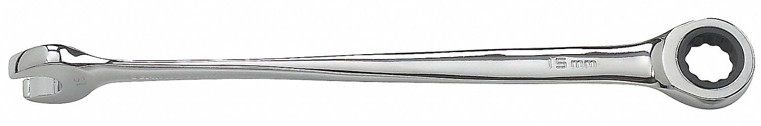 Ratcheting Combo Wrench, 15mm, X-Beam