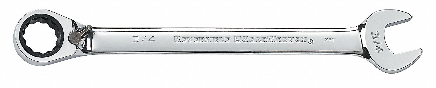 Ratcheting Combination Wrench, 7/8 in.