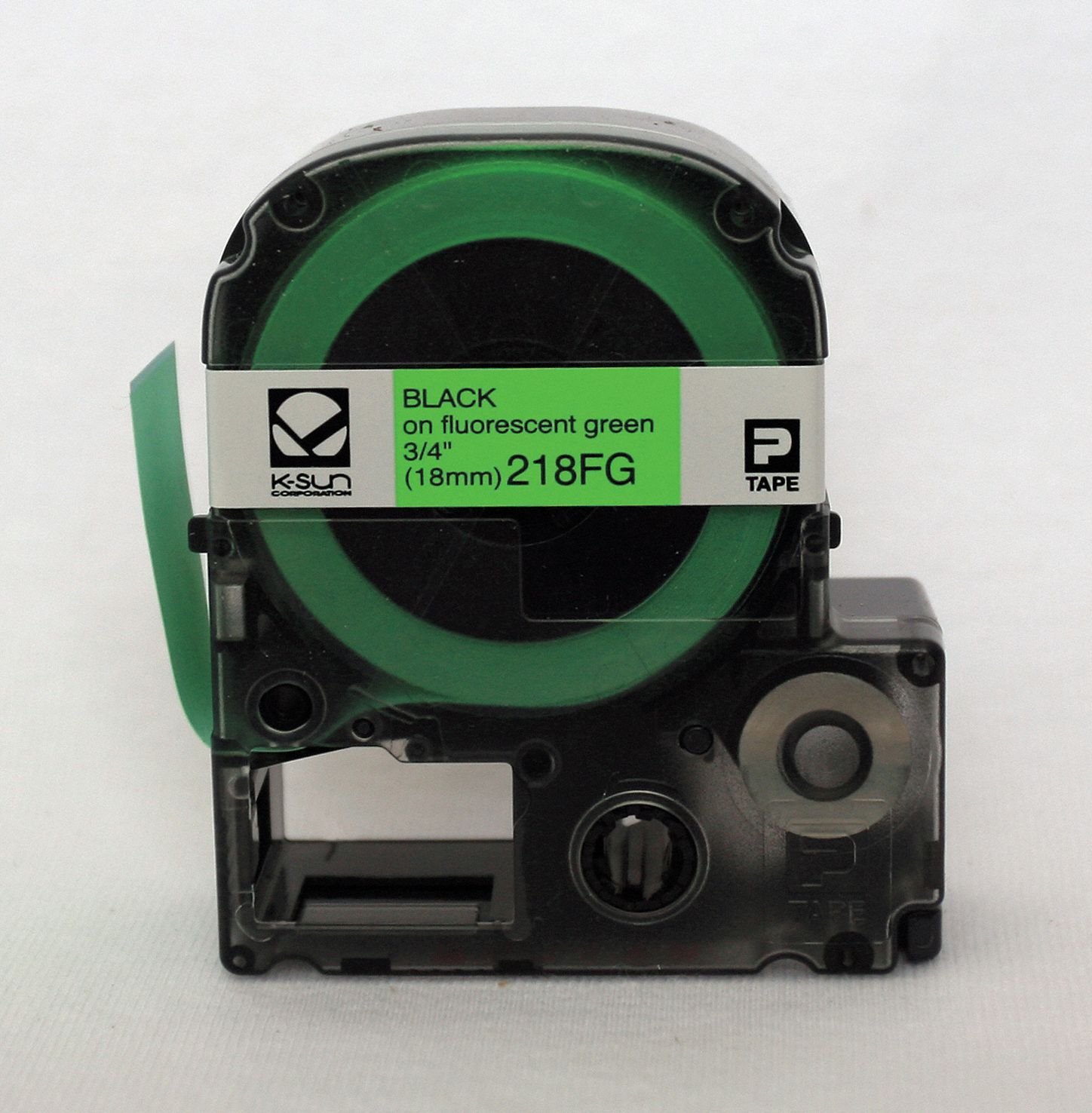 Tape Cartridge, Black/Green, 16 ft. L