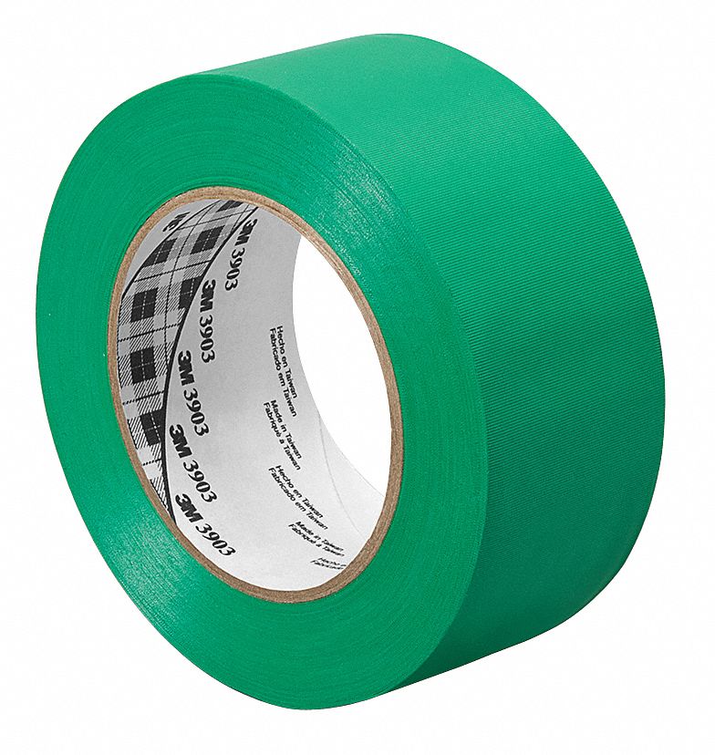Duct Tape, 1 x 50 yd, 6.3 mil, Green, Vinyl