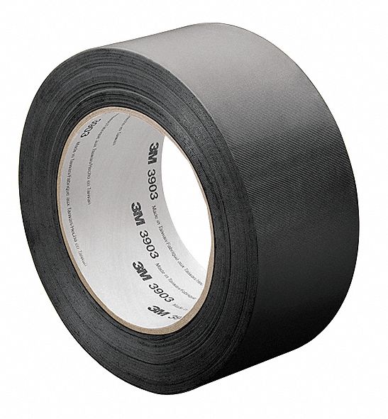 Duct Tape, 4 x 50 yd, 6.3 mil, Black, Vinyl