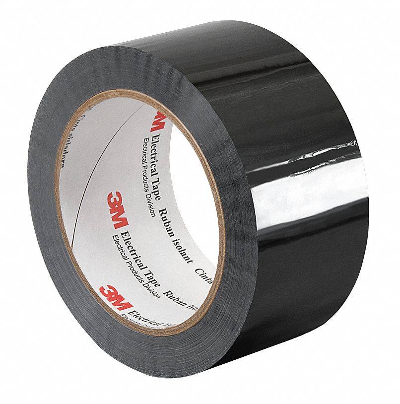Electrical Tape, 2 In x 72 yd, 1 mil, Black