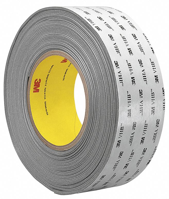 VHB Tape, 12 In x 18 yd., Gray