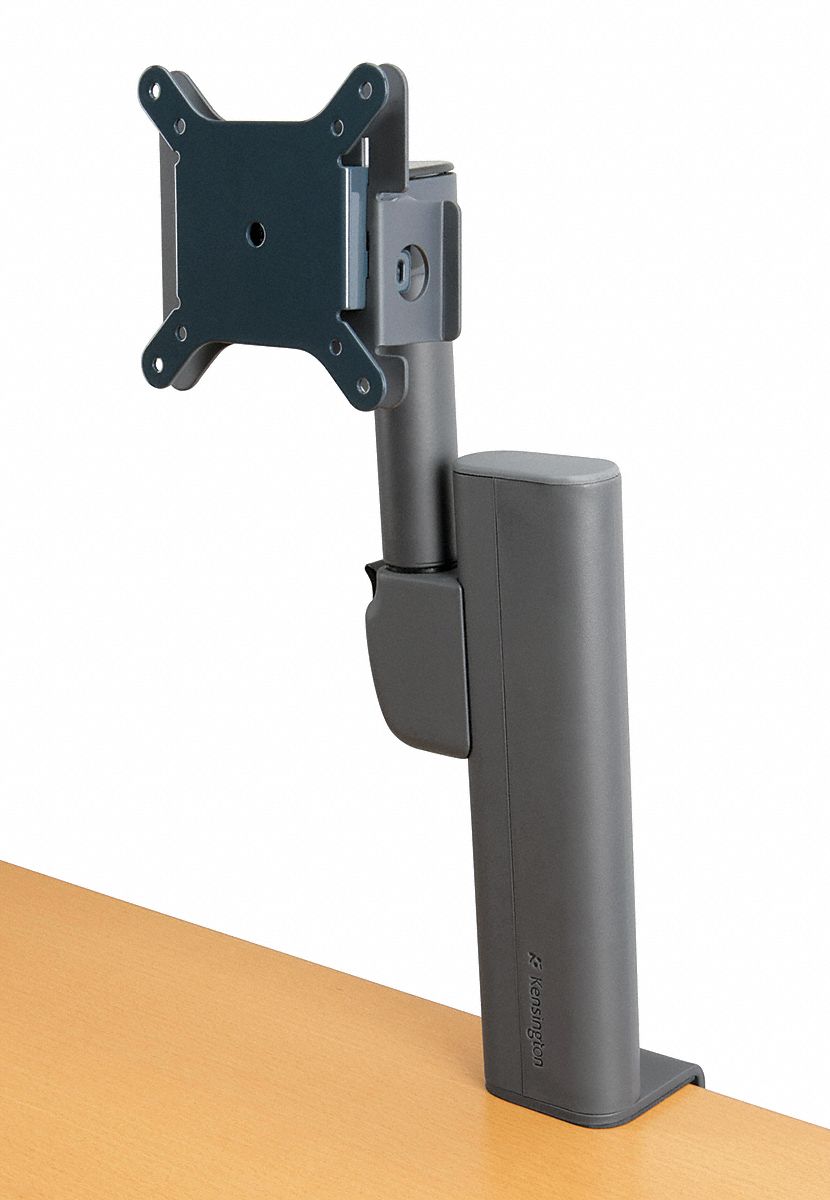 Monitor Arm, Column Mount, Black, 24 In