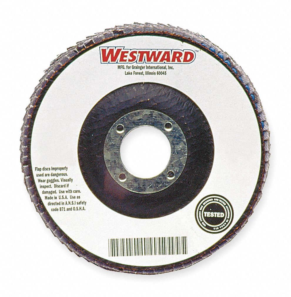 Arbor Mount Flap Disc, 4-1/2in, 40, Coarse