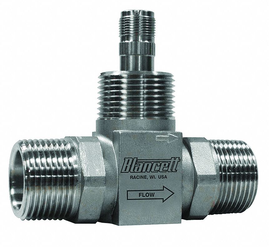 Flowmeter, Turbine, 30GPM, 1 In MNPT