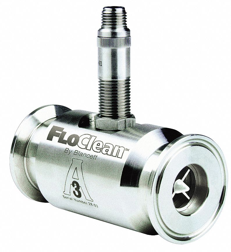 Flowmeter, Sanitary, 7.5 GPM, 1-1/2 In