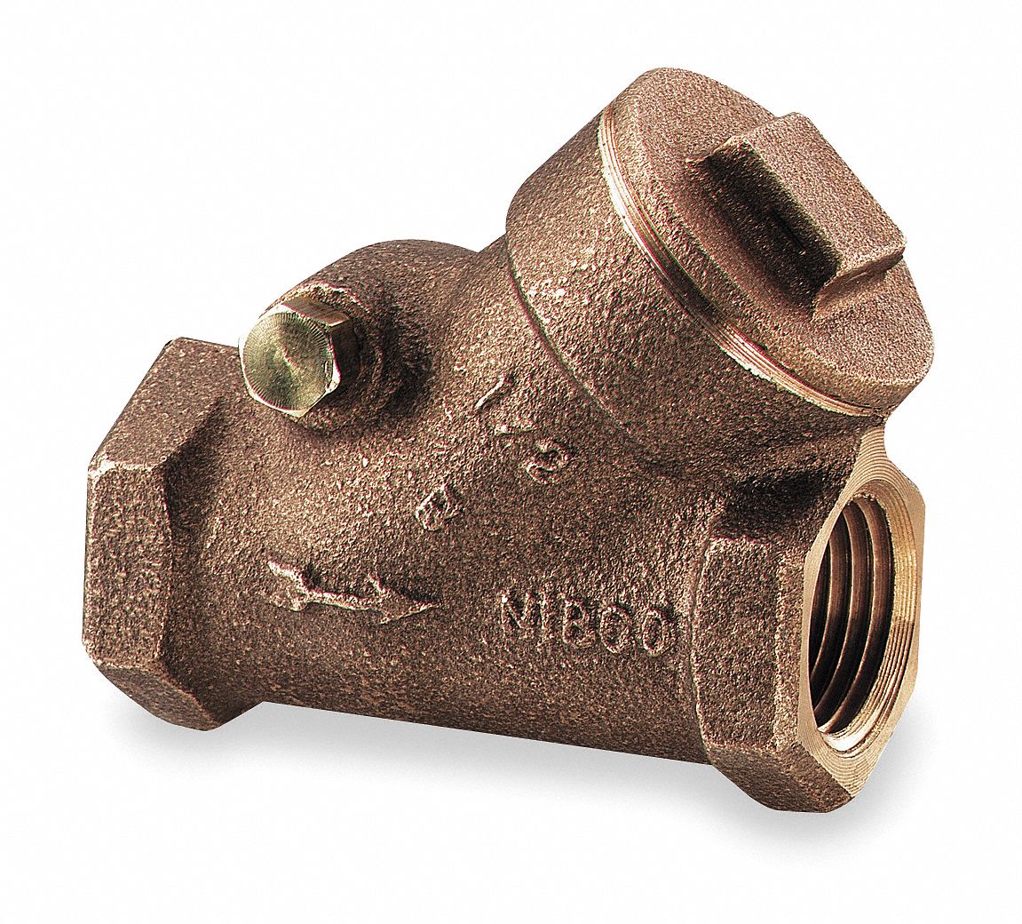 Swing Check Valve, 1-1/2 In, FNPT, Bronze