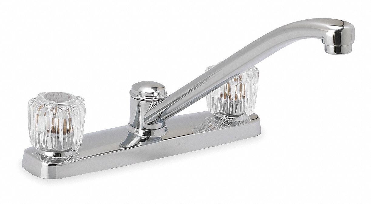 Kitchen Faucet, Lever Handles, 9 In.