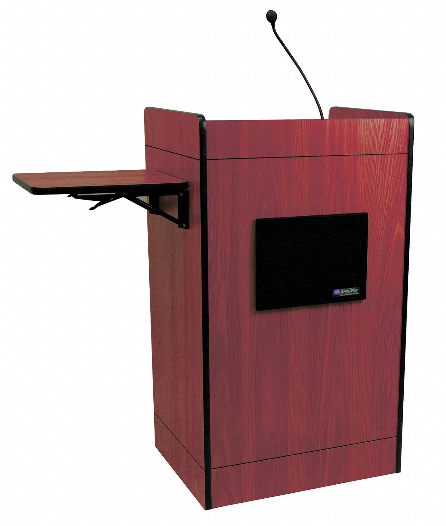 Multimedia Lectern w/ Microphone, Mahogny