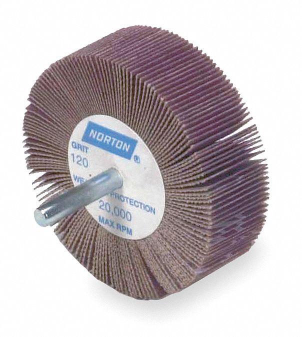 Flap Wheel, CA, 2x1x1/4 In Shank, 120G