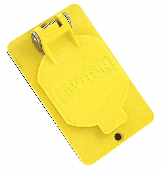 Cover Plate, Single 1.39In Rec, Flip Lid