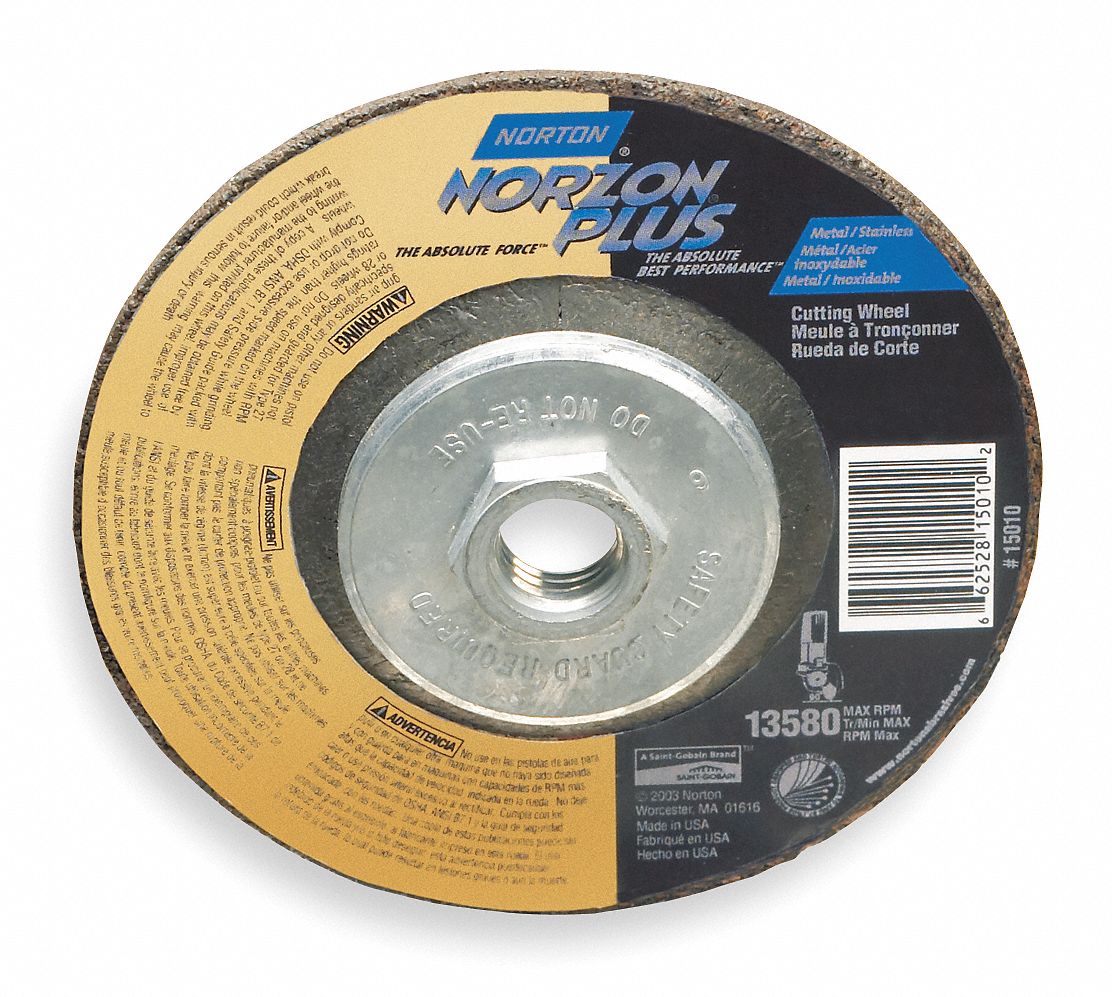 Depressed Ctr Wheel, T27, 4.5x0.125x5/8-11
