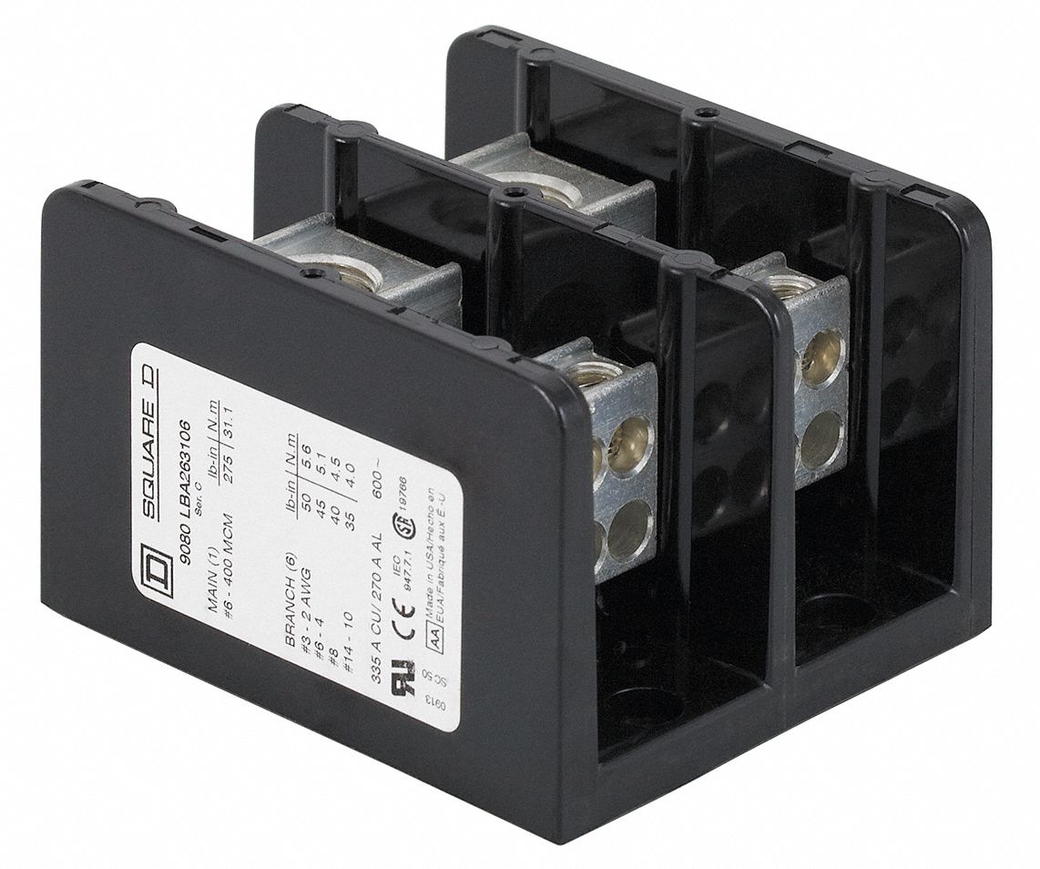 Distribution Block, Mini, 600 VAC, 115A