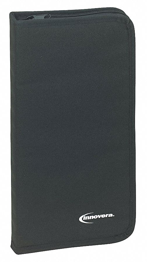 CD/DVD Wallet, Holds 48 Discs, Black