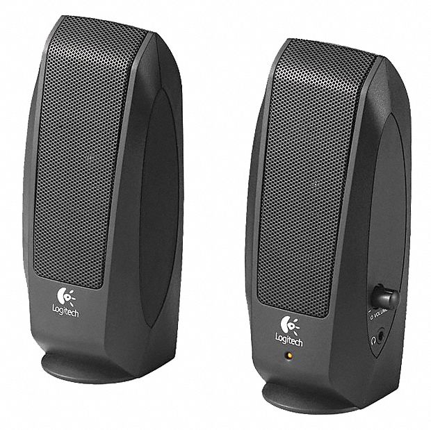 Computer Speakers, Black, 2 Watts