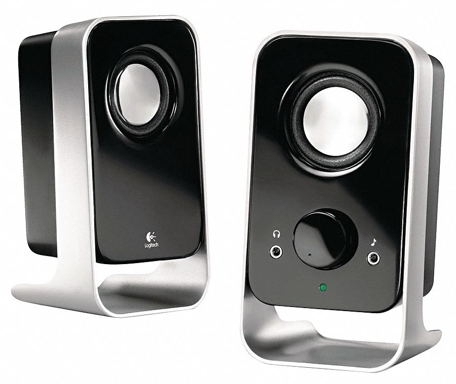 Computer Speakers, Black/Silver, 6 Watts