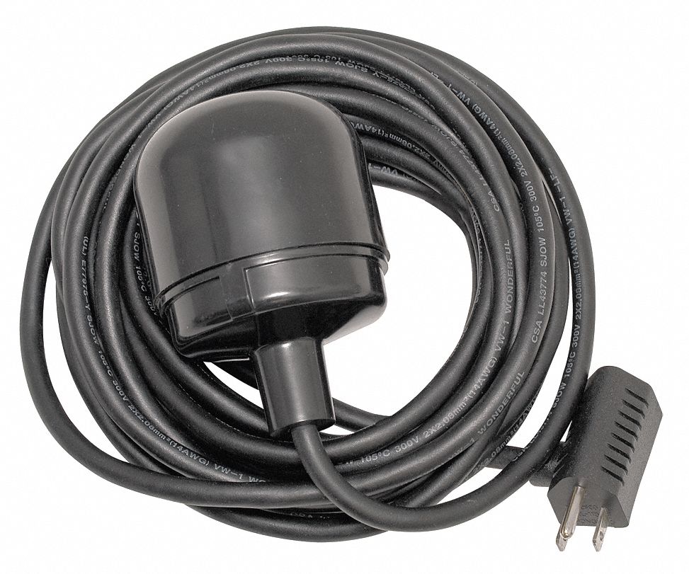 Float Switch, Mechanical, 115 VAC, 30 Ft